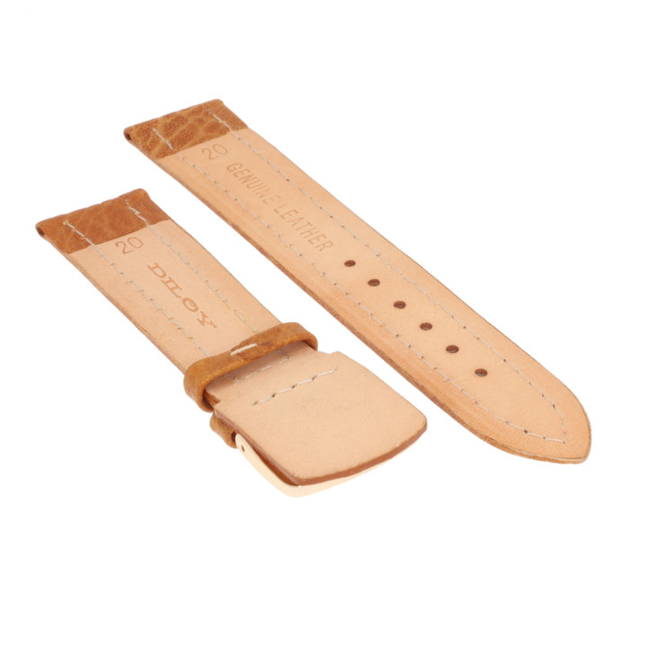 PASEK DO ZEGARKA 20 mm DILOY P188.10.20 JASNY BRĄZOWY