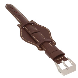 PASEK DO ZEGARKA Z PODKŁADKĄ 20 mm DILOY 386.02.20 BRĄZOWY