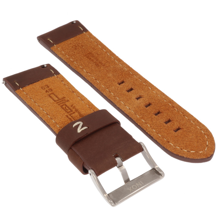 PASEK DO ZEGARKA 24 mm DILOY 384.02.24 BRĄZOWY