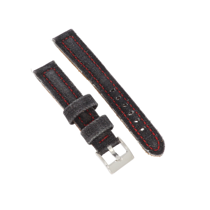PASEK DO ZEGARKA 18 mm DILOY 389.18.1.6 CZARNY JEANS