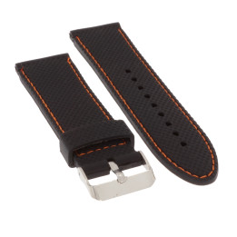 PASEK DO ZEGARKA 24 mm DILOY SBR22.24.1.12 CZARNY
