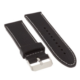 PASEK DO ZEGARKA 24 mm DILOY SBR22.24.1.22 CZARNY