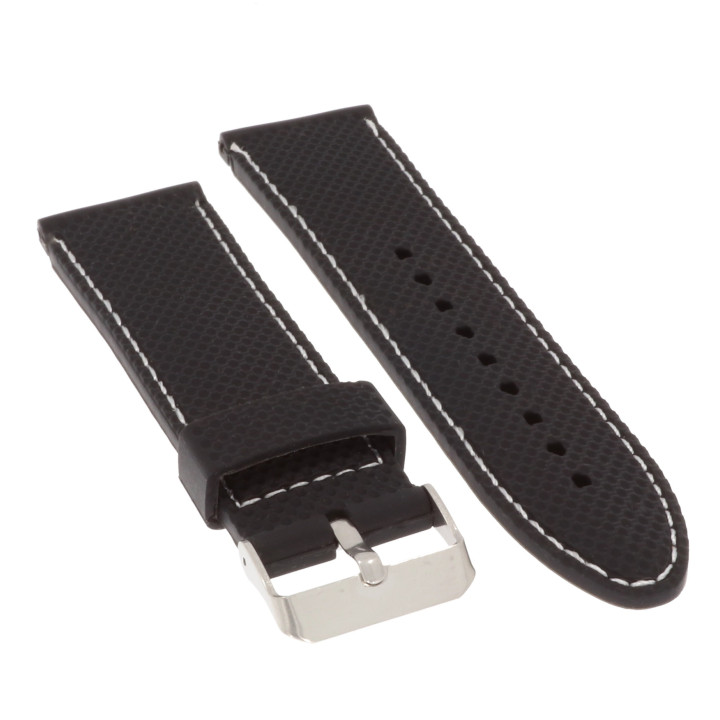 PASEK DO ZEGARKA 24 mm DILOY SBR22.24.1.22 CZARNY