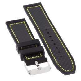 PASEK DO ZEGARKA 24 mm DILOY SBR4.24.1.10 CZARNY