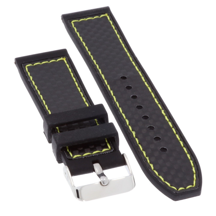 PASEK DO ZEGARKA 24 mm DILOY SBR4.24.1.10 CZARNY