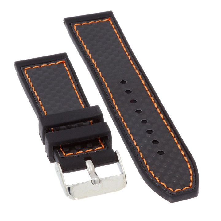 PASEK DO ZEGARKA 24 mm DILOY SBR4.24.1.12 CZARNY