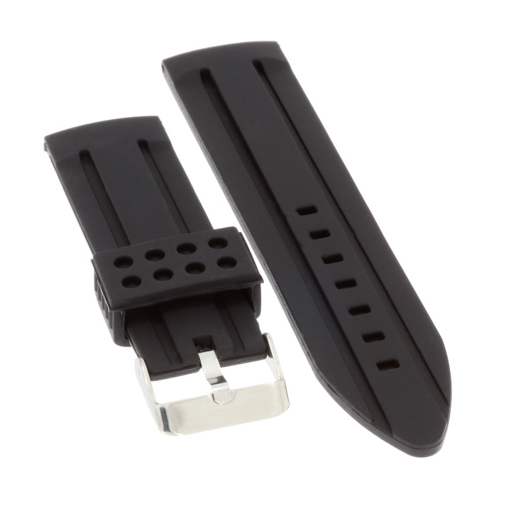 PASEK DO ZEGARKA 24 mm DILOY S253.24.1 CZARNY
