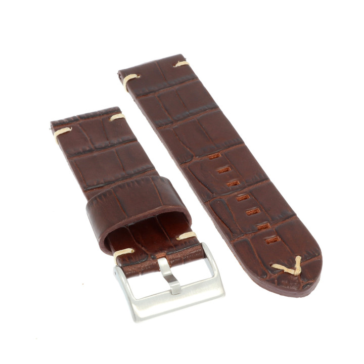 PASEK DO ZEGARKA 24 mm DILOY 403.24.2 BRĄZOWY