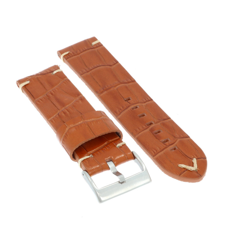 PASEK DO ZEGARKA 24 mm DILOY 403.24.3 BRĄZOWY