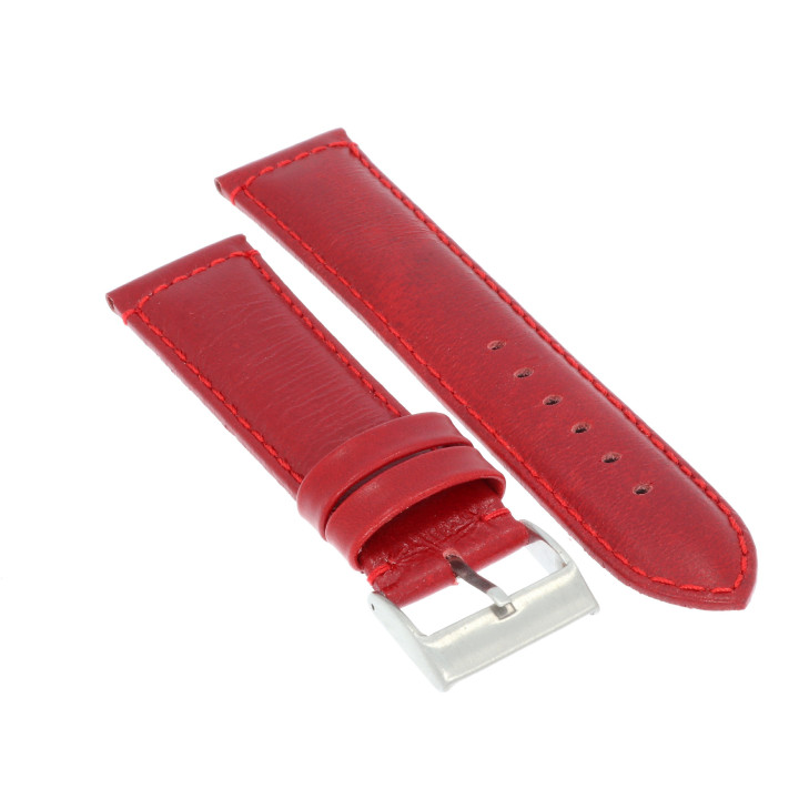 PASEK DO ZEGARKA 24 mm DILOY 363.24.6 CZERWONY