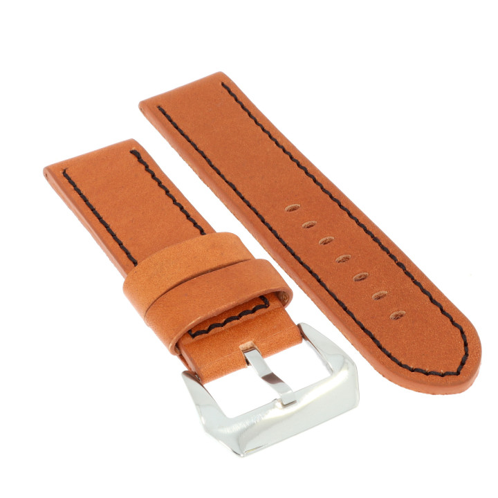 PASEK DO ZEGARKA 24 mm DILOY 384.24.3.1 BRĄZOWY