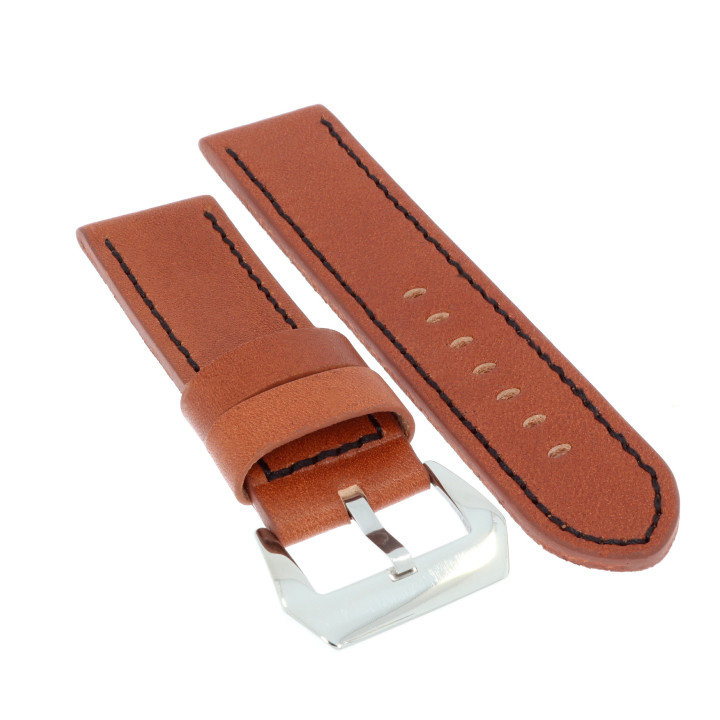 PASEK DO ZEGARKA 24 mm DILOY 384.24.8.1 BRĄZOWY