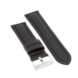 PASEK DO ZEGARKA 24 mm DILOY 374.24.1.1 CZARNY