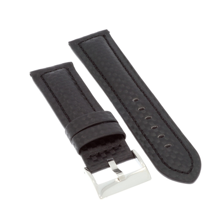 PASEK DO ZEGARKA 24 mm DILOY 374.24.1.1 CZARNY