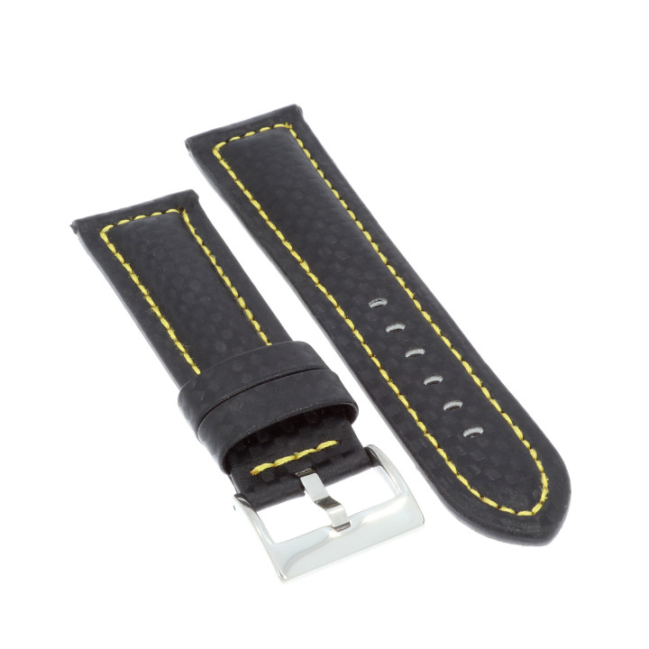 PASEK DO ZEGARKA 24 mm DILOY 374.24.1.10 CZARNY